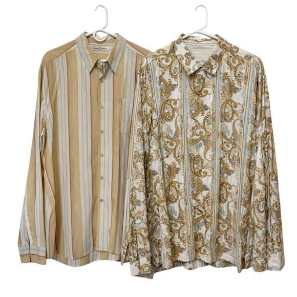 Tommy Bahama Other - Lot of 2 Tommy Bahama Tencel Long Sleeve Button Up Men’s Shirt XL Spring Staple